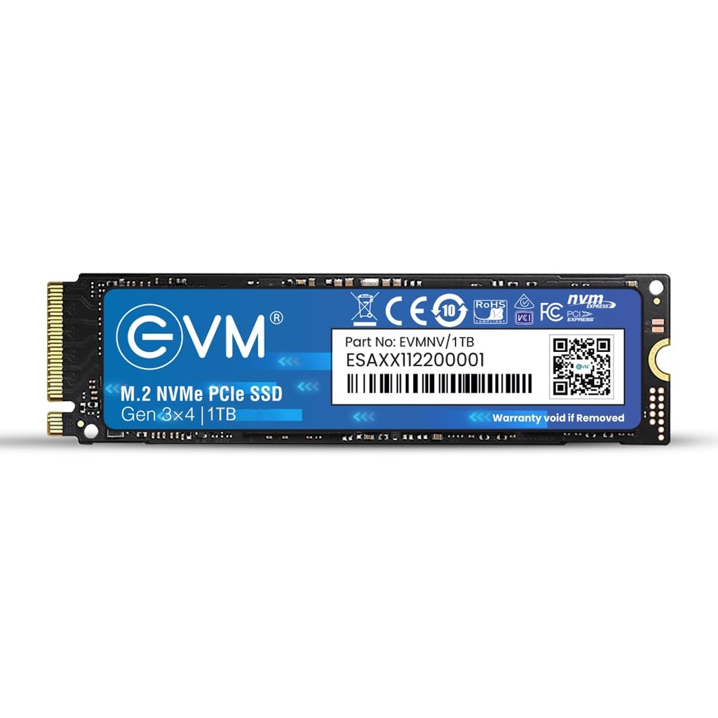 EVM 1TB NVMe M.2 Internal SSD PCIe 2280 – Up to 2300MB/s Read & 1800MB/s Write – High-Speed Storage for Laptop, Desktop & Gaming PC