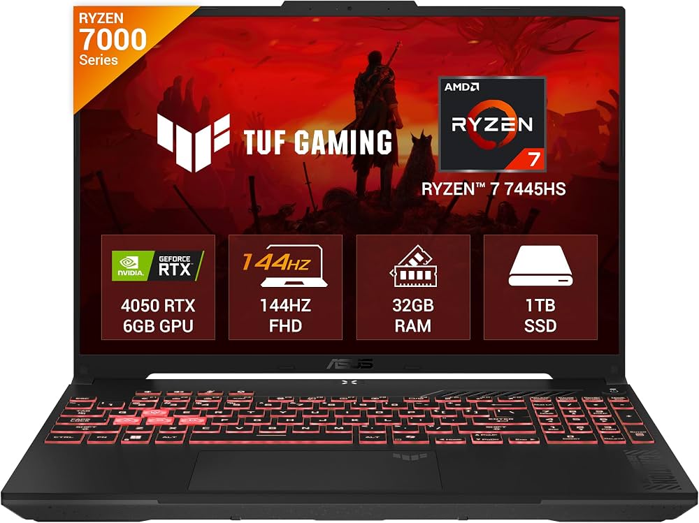 Asus TUF A16 Gaming Laptop (AMD Ryzen 7/ 16GB RAM/ 512GB SSD/ 16 Inch/8GB-NVIDIA GeForce RTX 5050