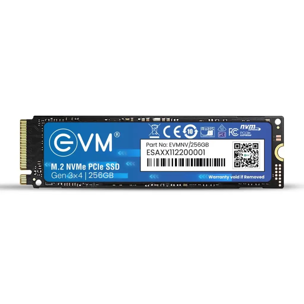 EVM Internal SSD Interface PCle Gen 3x4 Fast Performance, Ultra Low Power Consumption NVME PCIe SSD (EVMNV/256GB, Black, 256GB)